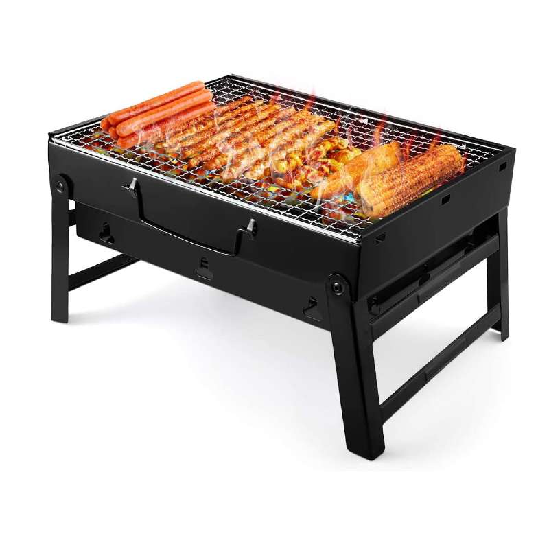 Foldable Portable Charcoal BBQ Grill Compact Metal Outdoor Barbecue ...