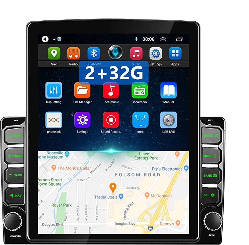 9.7 Inch Car Android Radio with Bluetooth Touch Screen Double Din Car ...